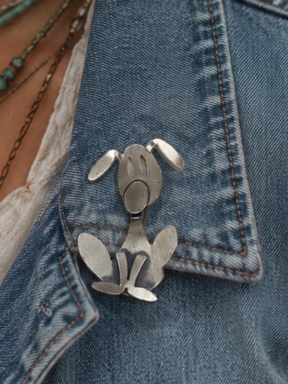 Beaucraft Sterling Silver Playpful Dog Brooch/pin VTG